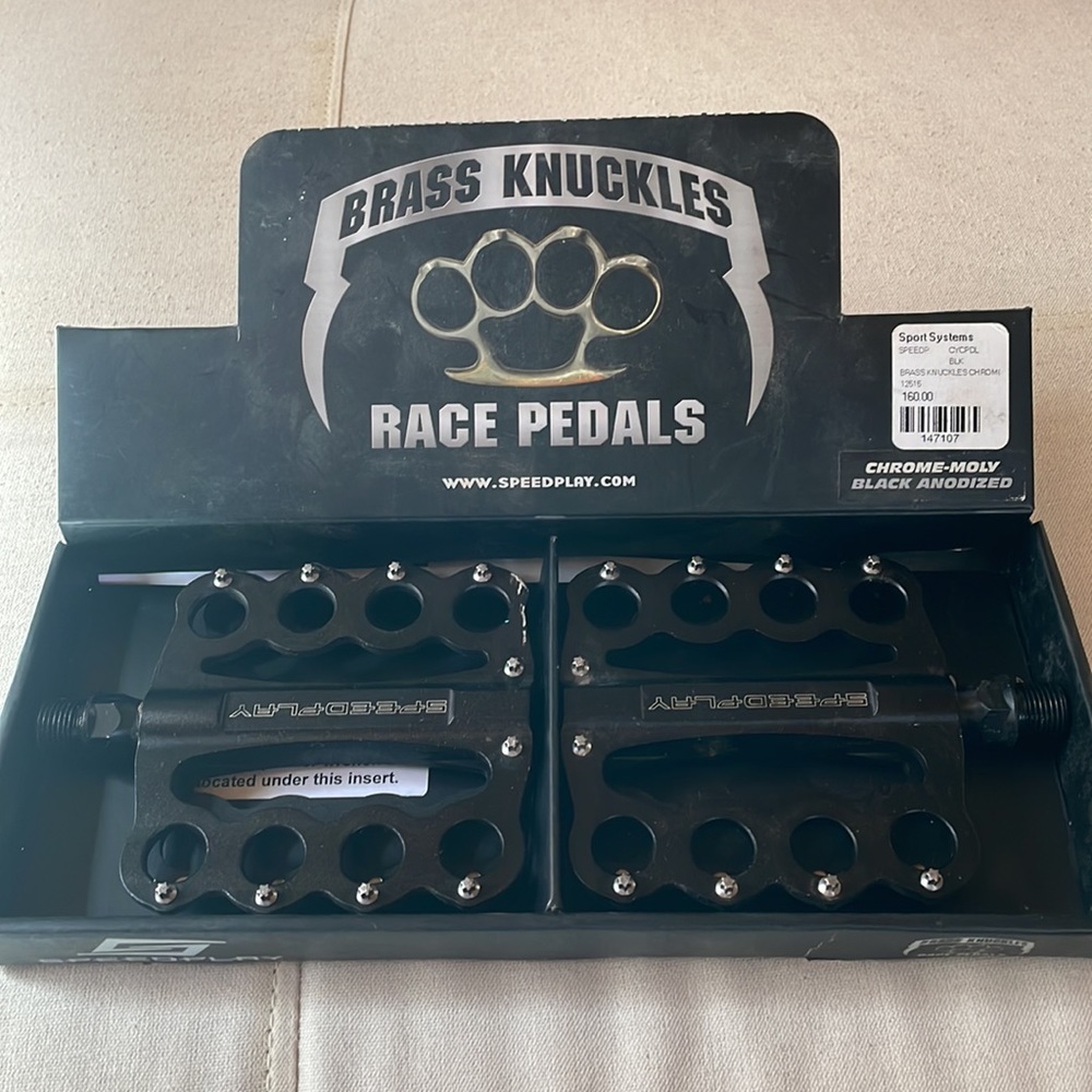 Unisex-Genuine Speedplay Brass Knuckles Pedal Set, Black, Chrome-moly, Brand - Picture 4 of 11